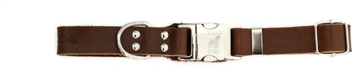 Show full view: Euro-Dog Modern Leather Quick Release Dog Collar, Chocolate, Medium: 12 to 18-in neck slide 3 of 7
