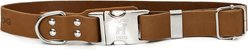Euro-Dog Modern Leather Quick Release Dog Collar, Earth Brown, Small: 10 to 15-in neck
