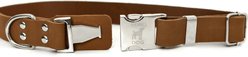 Euro-Dog Modern Leather Quick Release Dog Collar, Earth Brown, Small: 10 to 15-in neck slide 2 of 6