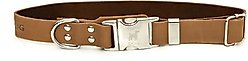 Euro-Dog Modern Leather Quick Release Dog Collar, Khaki, Large: 15 to 23-in neck