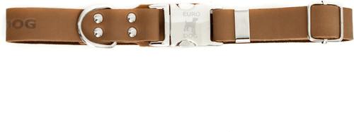 Show full view: Euro-Dog Modern Leather Quick Release Dog Collar, Khaki, X-Large: 16 to 26-in neck slide 3 of 7