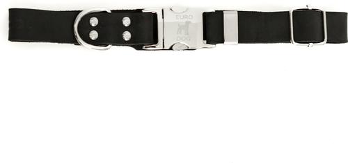 Show full view: Euro-Dog Modern Leather Quick Release Dog Collar, Midnight Black, Small: 10 to 15-in neck slide 3 of 7
