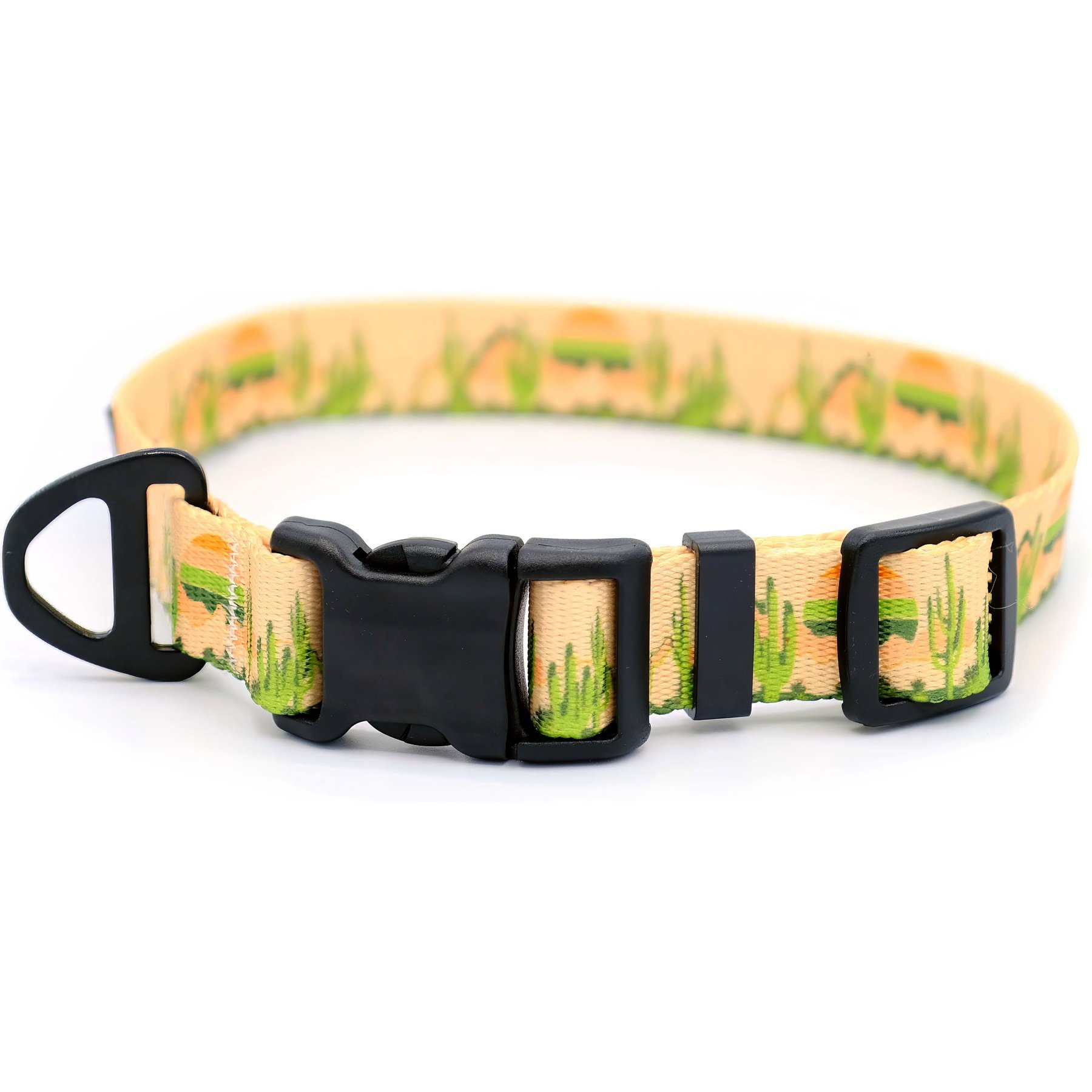 Euro-Dog Outdoor Style Nylon Dog Collar, Cactus Cream, Small: 11 to 16-in neck, 5/8-in wide