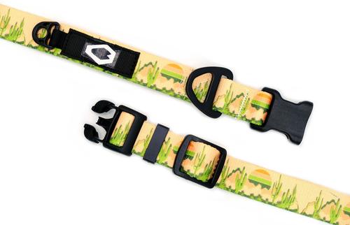 Show full view: Euro-Dog Outdoor Style Nylon Dog Collar, Cactus Cream, Small: 11 to 16-in neck, 5/8-in wide slide 2 of 6