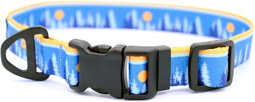 Show full view: Euro-Dog Outdoor Style Nylon Dog Collar, Frozen Forest, Large: 15 to 24-in neck, 1-in wide slide 1 of 6