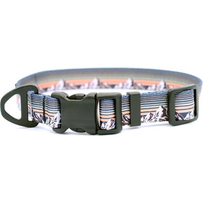 Euro-Dog Euro-Dog Outdoor Style Nylon Dog Collar, Mountain Sunset, Small: 11 to 16-in neck, 5/8-in wide