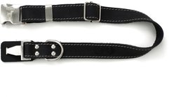 Euro-Dog Quick Release Leather Dog Collar, Black, Medium: 12 to 18-in neck slide 2 of 5