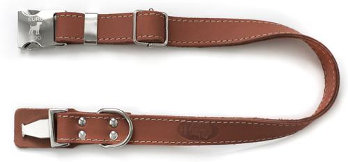 Show full view: Euro-Dog Quick Release Leather Dog Collar, Coral, X-Large: 16 to 26-in neck slide 2 of 7
