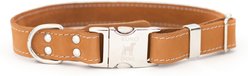 Euro-Dog Quick Release Leather Dog Collar, Tan, Medium: 12 to 18-in neck