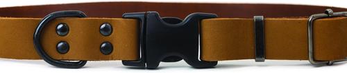 Show full view: Euro-Dog Sport Style Luxury Leather Dog Collar, Bark Brown, X-Small slide 2 of 8