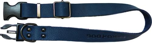 Show full view: Euro-Dog Sport Style Luxury Leather Dog Collar, Navy, Small slide 3 of 8