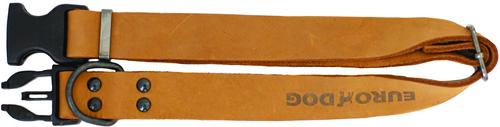 Show full view: Euro-Dog Sport Style Luxury Leather Dog Collar, Tan, Small slide 3 of 8