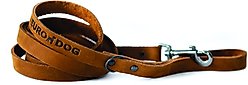 Euro-Dog Sport Style Luxury Leather Dog Leash, Bark Brown