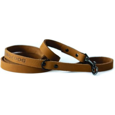 Euro-Dog Euro-Dog Sport Style Luxury Leather Dog Leash, Tan