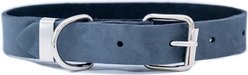 Euro-Dog Zen Style Leather Dog Collar, Blue Jeans, Large