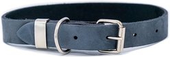 Euro-Dog Zen Style Leather Dog Collar, Blue Jeans, Small