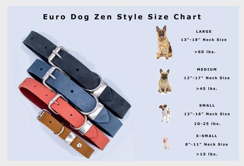 Show full view: Euro-Dog Zen Style Leather Dog Collar, Blue Jeans, Small slide 5 of 8