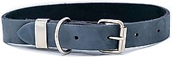 Euro-Dog Zen Style Leather Dog Collar, Blue Jeans, X-Small