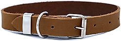 Euro-Dog Zen Style Leather Dog Collar, Earth Brown, X-Small