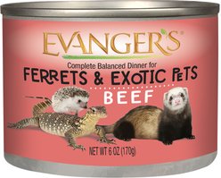 Evanger's Beef Wet Ferret Food, 6-oz can, case of 12