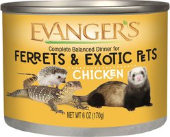 Evanger's Chicken Wet Ferret Food, 6-oz can, case of 12