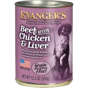 Evanger's Classic Recipes Beef Grain-Free Canned Dog Food, 12.5-oz, case of 12 Evanger's Classic Recipes Beef Grain-Free Canned Dog Food, 12.5-oz, case of 12