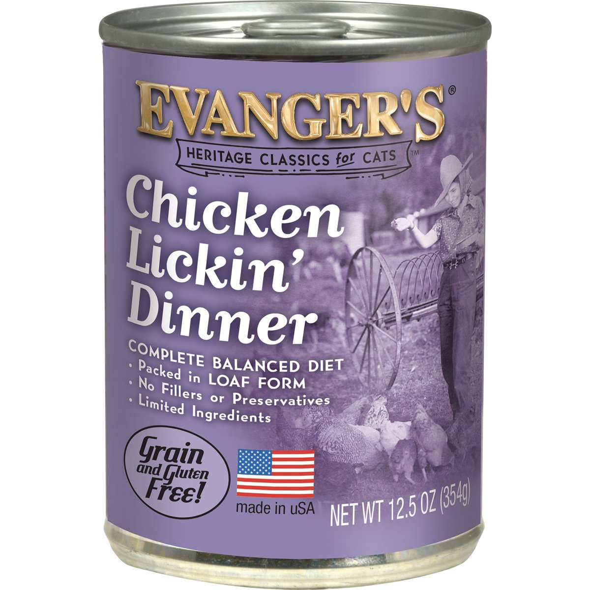 Evanger's Classics Chicken Lickin' Canned Cat Food, 13-oz, case of 12