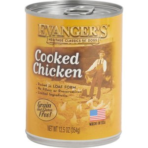 Evanger's Classic Recipes Cooked Chicken Grain-Free Canned Dog Food, 12.5-oz, case of 12 Evanger's Classic Recipes Cooked Chicken Grain-Free Canned Dog Food, 12.5-oz, case of 12