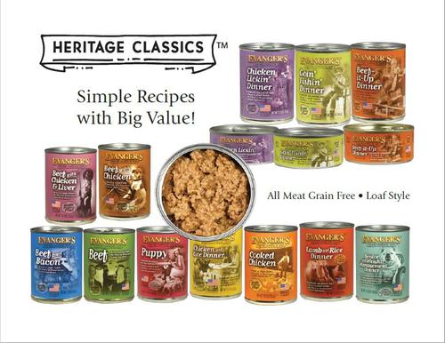 Show full view: Evanger's Classic Recipes Cooked Chicken Grain-Free Canned Dog Food, 12.5-oz, case of 12 slide 6 of 8