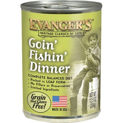 Evanger's Evanger's Classics Goin' Fishin' Canned Cat Food, 13-oz, case of 12