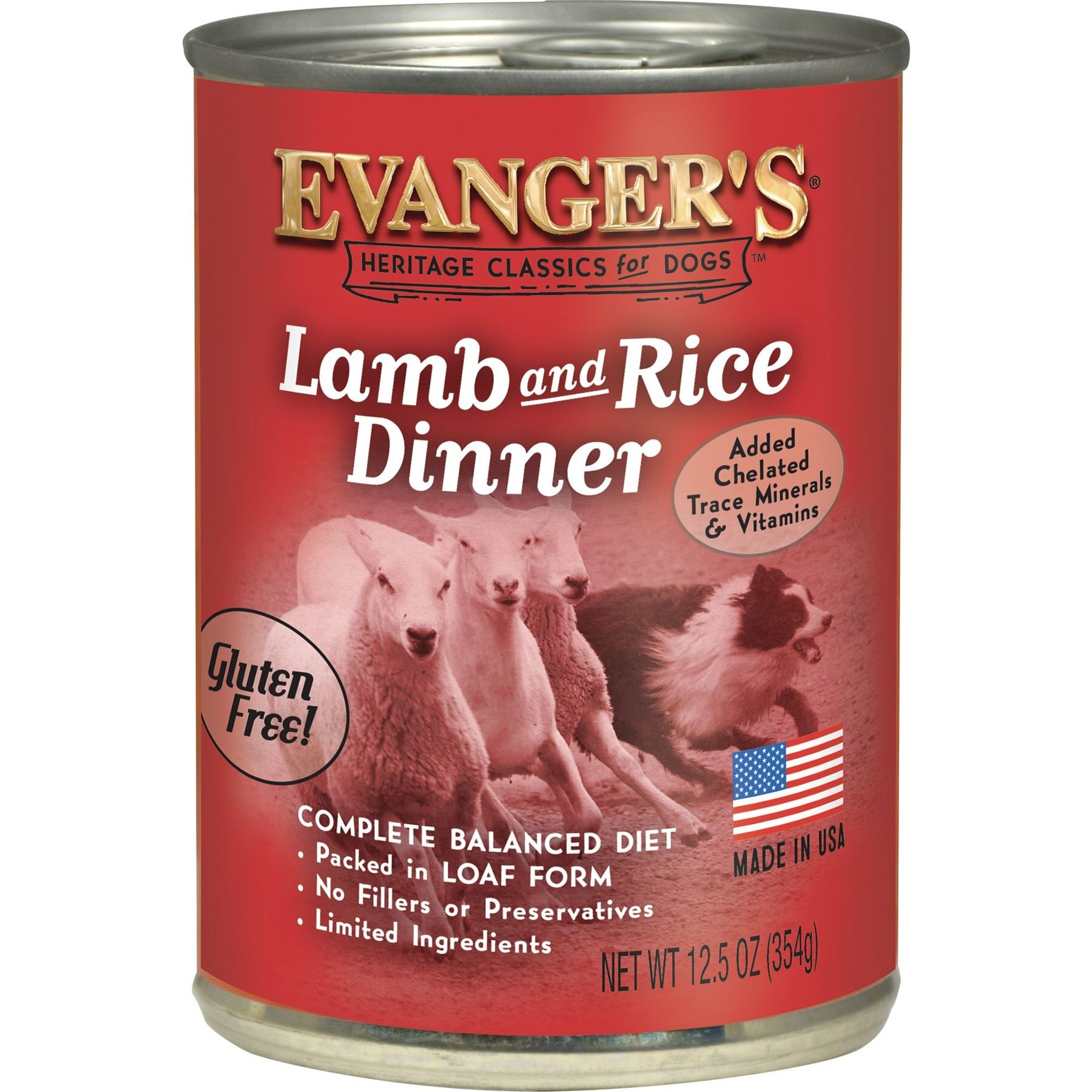 Evanger's Classic Recipes Lamb & Rice Dinner Canned Dog Food, 12.5-oz, case of 12