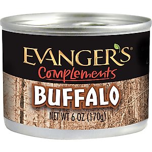 Evanger's Grain-Free Buffalo Canned Dog & Cat Food, 6-oz, case of 24