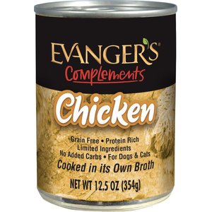 Evanger's Grain-Free Chicken Canned Dog & Cat Food, 12.8-oz, case of 12