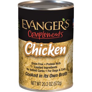 Evanger's Grain-Free Chicken Canned Dog & Cat Food, 20.2-oz, case of 12