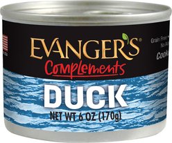 Evanger's Grain-Free Duck Canned Dog & Cat Food, 6-oz, case of 24