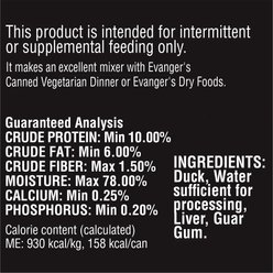 Evanger's Grain-Free Duck Canned Dog & Cat Food, 6-oz, case of 24 slide 2 of 5