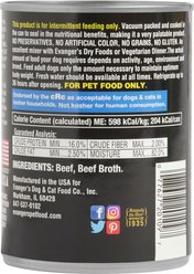 Evanger's Grain-Free Hand Packed Hunk of Beef Canned Dog Food, 12-oz, case of 12 slide 2 of 5