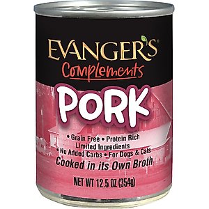 Evanger's Grain-Free Pork Canned Dog & Cat Food, 12.5-oz, case of 12