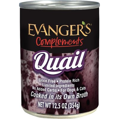 Evanger's Evanger's Grain-Free Quail Canned Dog & Cat Food, 12.5-oz, case of 12