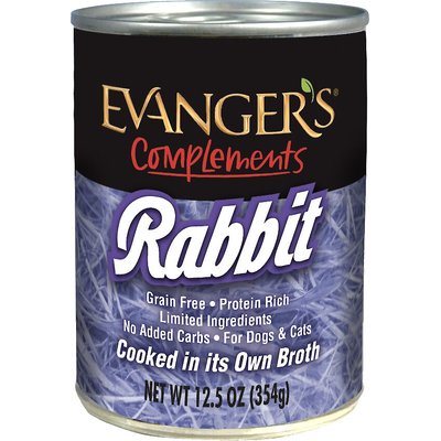 Evanger's Evanger's Rabbit Canned Dog & Cat Food, 13-oz, case of 12