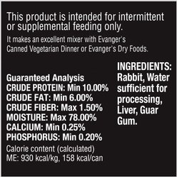 Evanger's Grain-Free Rabbit Canned Dog & Cat Food, 12.5-oz, case of 12 slide 2 of 6