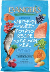 Evanger's Grain-Free Whitefish & Sweet Potato Recipe with Salmon Meal Dry Dog Food, 4.4-lb bag