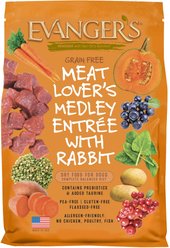 Evanger's Meat Lover's Medley with Rabbit Grain-Free Dry Dog Food, 16.5-lb bag