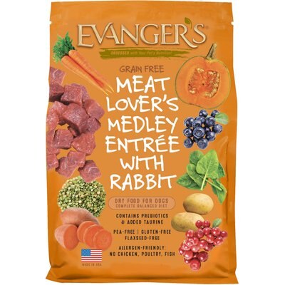 Evanger's Evanger's Grain-Free Meat Lover's Medley with Rabbit Dog Food, 16.5-lb