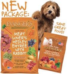 Evanger's Meat Lover's Medley with Rabbit Grain-Free Dry Dog Food, 16.5-lb bag slide 2 of 3