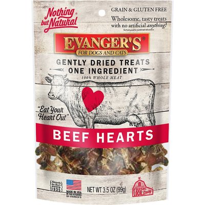 Evanger's Evanger's Natural Beef Hearts Freeze-Dried Dog & Cat Treats, 3.5-oz