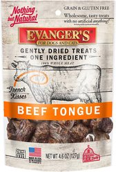 Evanger's Nothing but Natural Beef Tongue Gently Dried Dog & Cat Treats, 4.6-oz bag