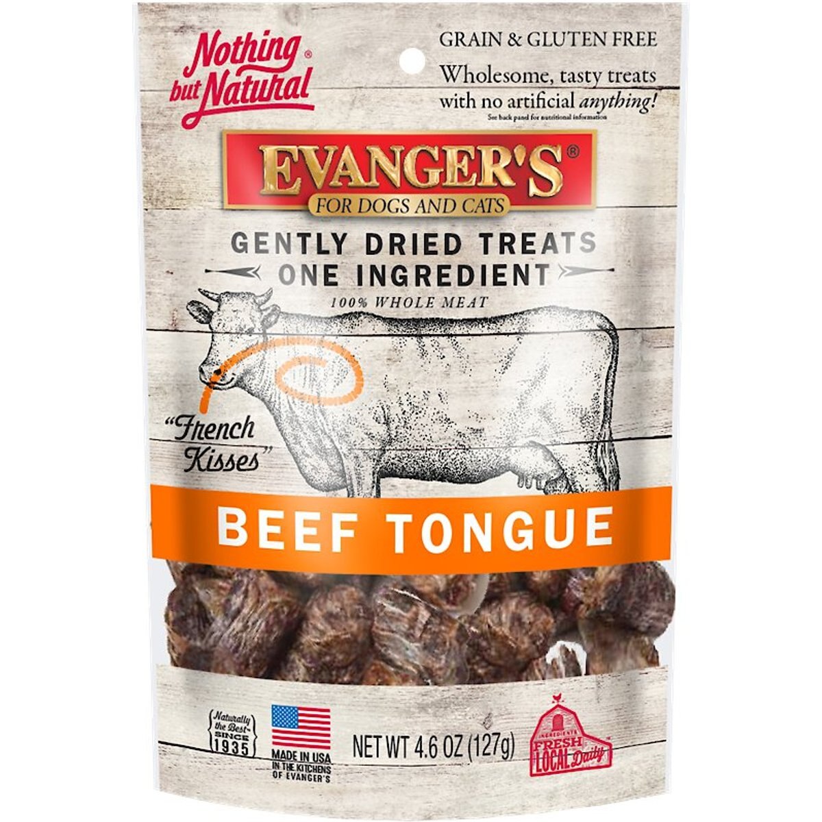 Evanger's Natural Beef Tongue Freeze-Dried Dog & Cat Treats, 4.6-oz