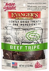 Evanger's Nothing but Natural Beef Tripe Gently Dried Dog & Cat Treats, 3.5-oz bag