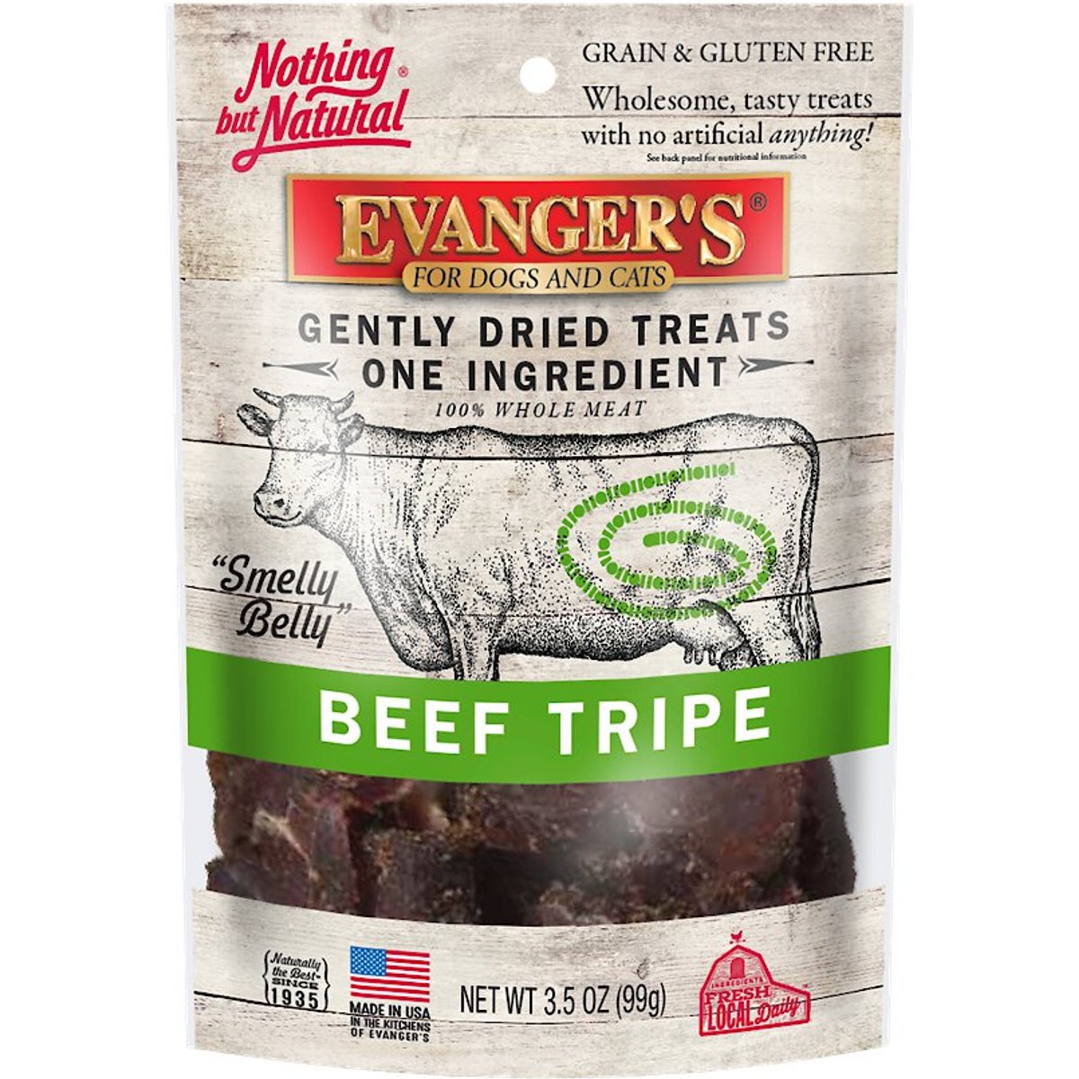 Evanger's Natural Beef Tripe Freeze-Dried Dog & Cat Treats, 3.5-oz